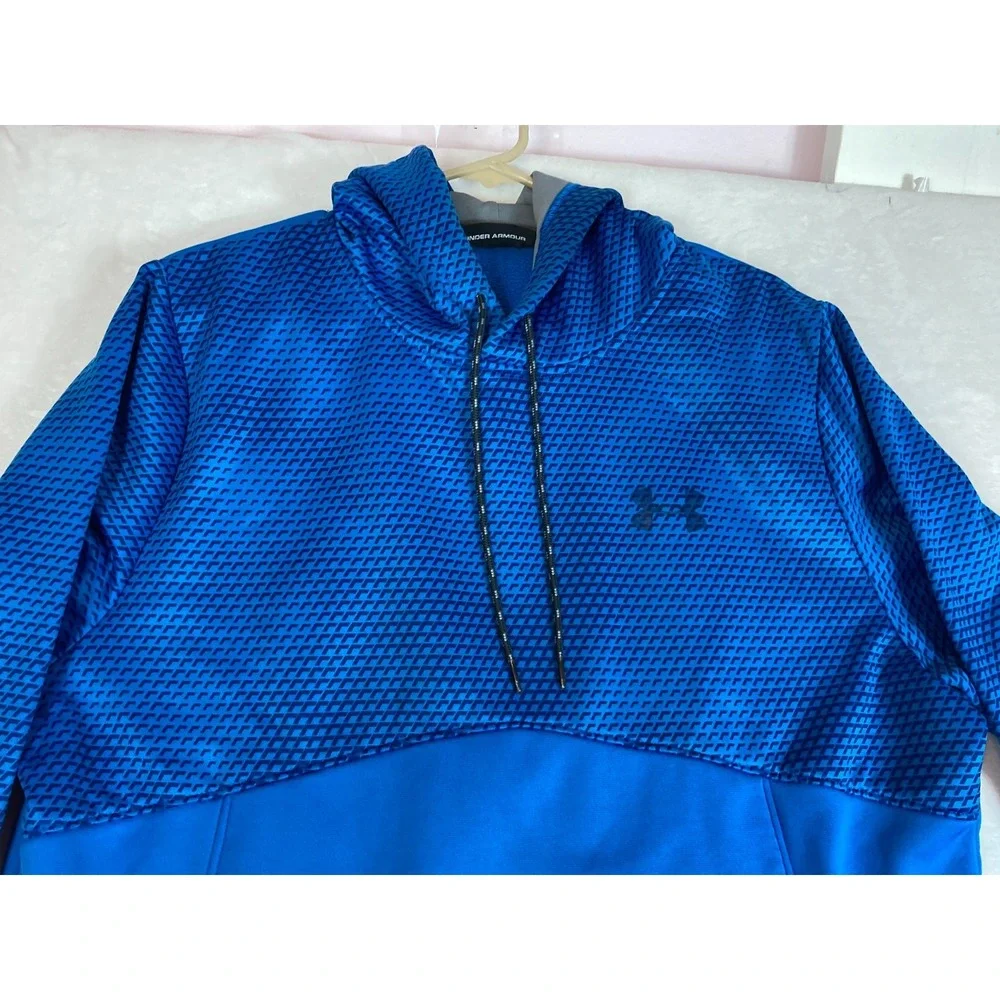 Under Armour STORM1 Men's Hoodie Loose Fit Blue Sweatshirt Size‎ Large Aqua Blue
